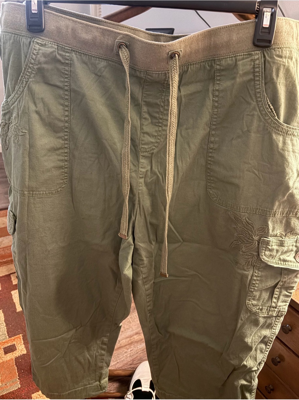 Terra & Sky Olive Utility Knit Pants